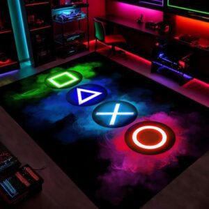 Gamer Rug, 3'x5' Gamer Rug for Boys Room Cool Carpet