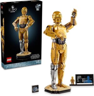 LEGO Star Wars C-3PO Buildable Droid Figure, Build and Display Model with C-3PO Minifigure, Star Wars Collectible for Home or Office Décor, Nostalgic Gift Idea for Adults, Fans or Collectors, 75398