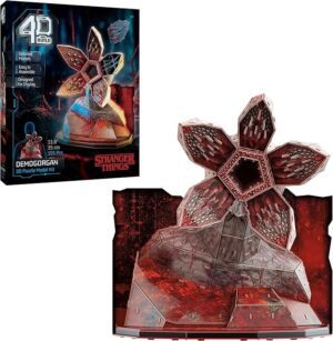 4D Build, Stranger Things Demogorgon 3D Model Kit with Stand, Stranger Things Collectibles & Desk Decor, Adult Puzzle, Building Toys, 155 Pieces, 3D Puzzles, Gift Ideas for Ages 12 & Up
