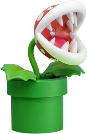 Paladone - Lámpara LED de escritorio con licencia oficial de Nintendo Official de Super Mario Bros Piranha Plant con cabeza ajustable, luz nocturna de regalo coleccionable para jugadores