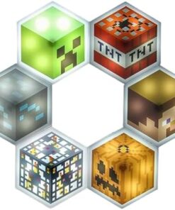 Paladone Minecraft - Bloque hexagonal LED con licencia oficial, decoración icónica personalizable para habitación de niños, montaje en pared o control táctil, accesorio de juego, regalo - Creeper, TNT